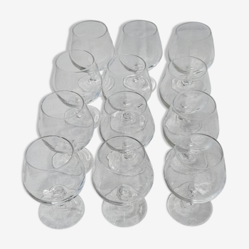 12 crystal cognac glasses h 10 cm