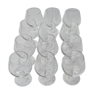 12 verres à cognac en - cristal