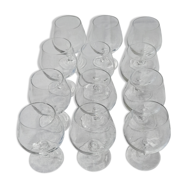 12 verres à cognac en cristal