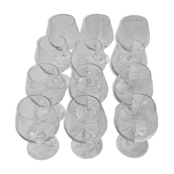 12 verres à cognac en cristal