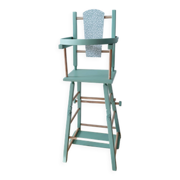 Chaise haute de poupee vintage