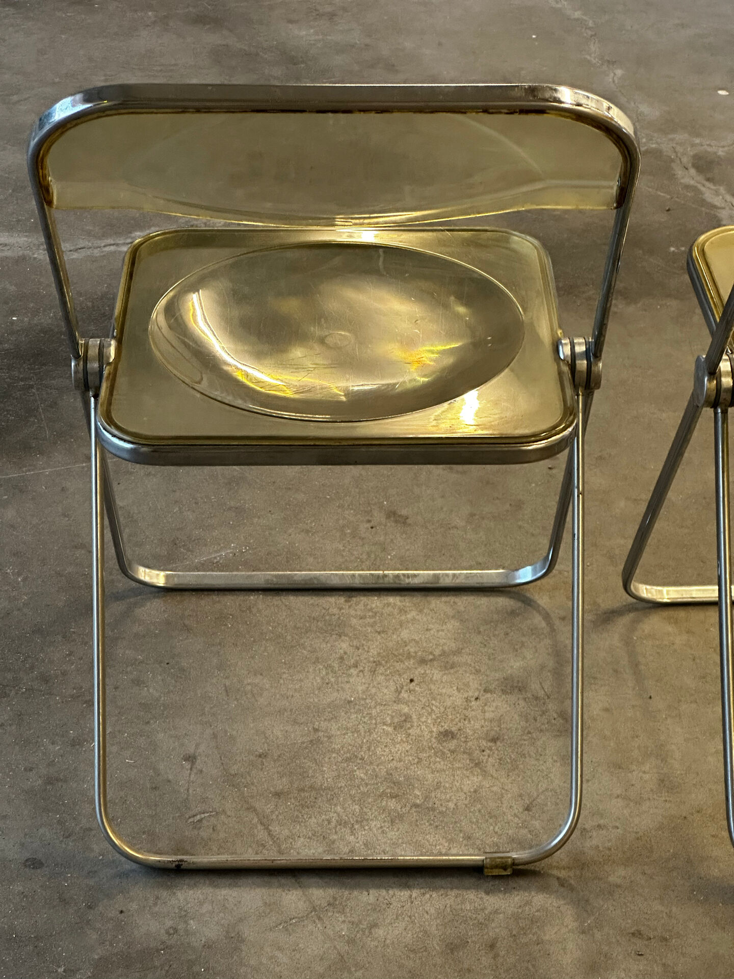 Suite de 3 chaises pliantes Plia par Giancarlo Piretti pour Castelli