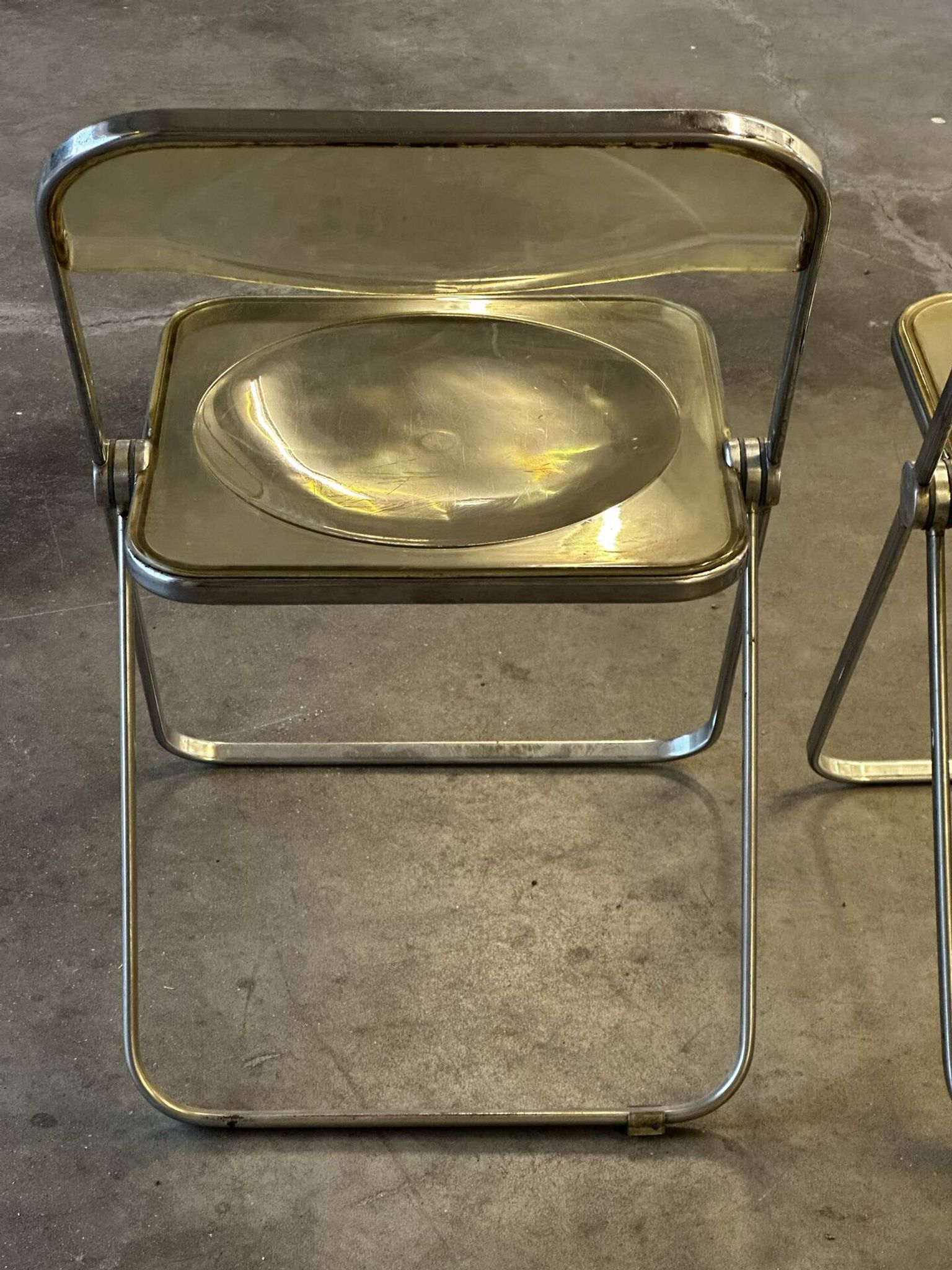 Suite de 3 chaises pliantes Plia par Giancarlo Piretti pour Castelli