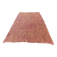 6x9 Turkish Vintage Kilim Rug, Terracotta Hand-Woven Minimalist Carpet