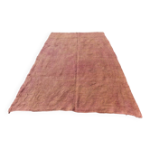 Tapis Kilim Vintage Turc 6x9, Tapis Minimaliste Tissé à la Main en Terracotta