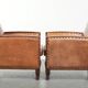 Unique set of two beautiful sheepskin art deco armchairs