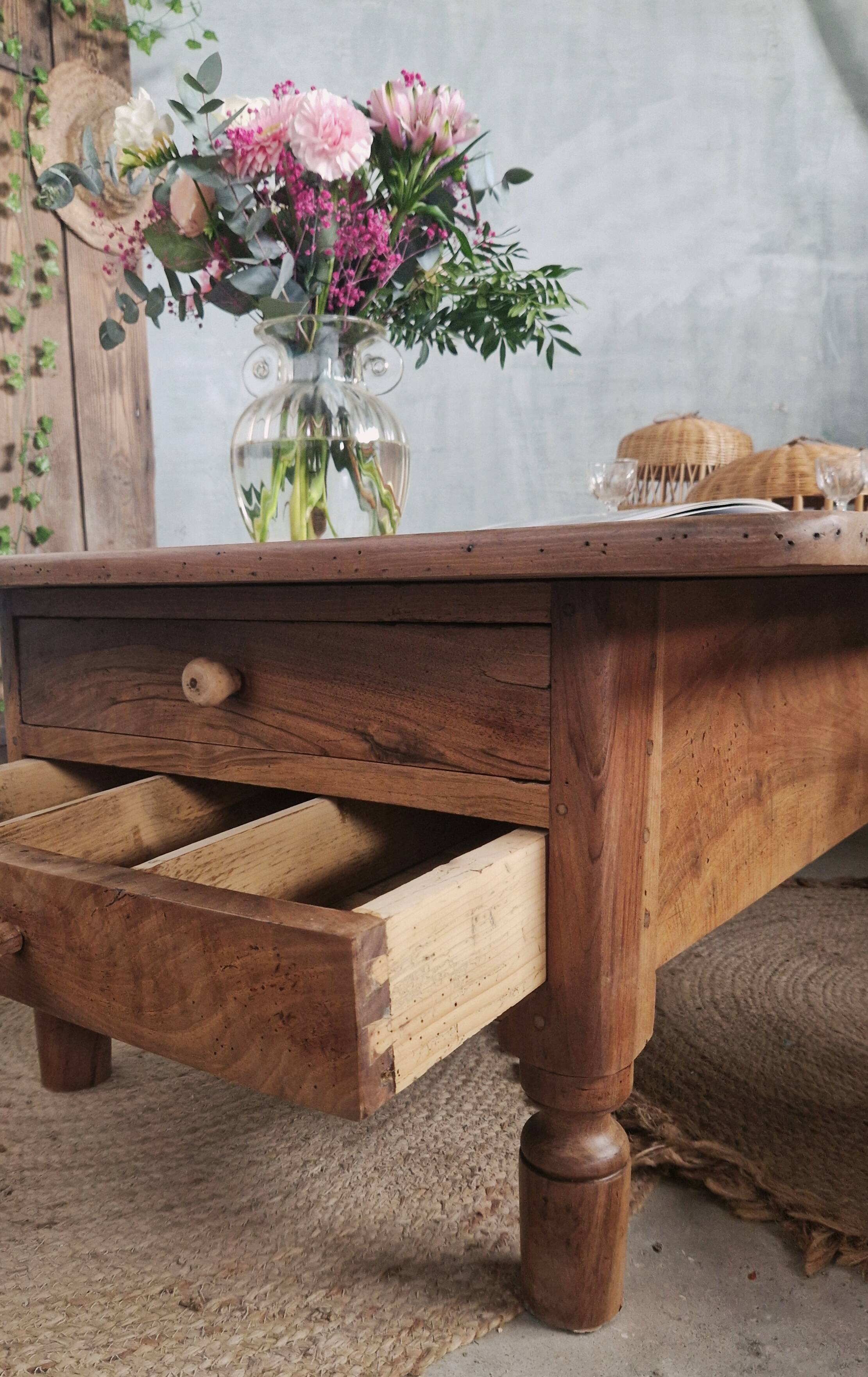 Old and large coffee table