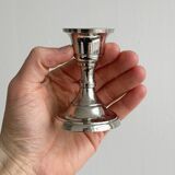Small lightweight metal candlestick