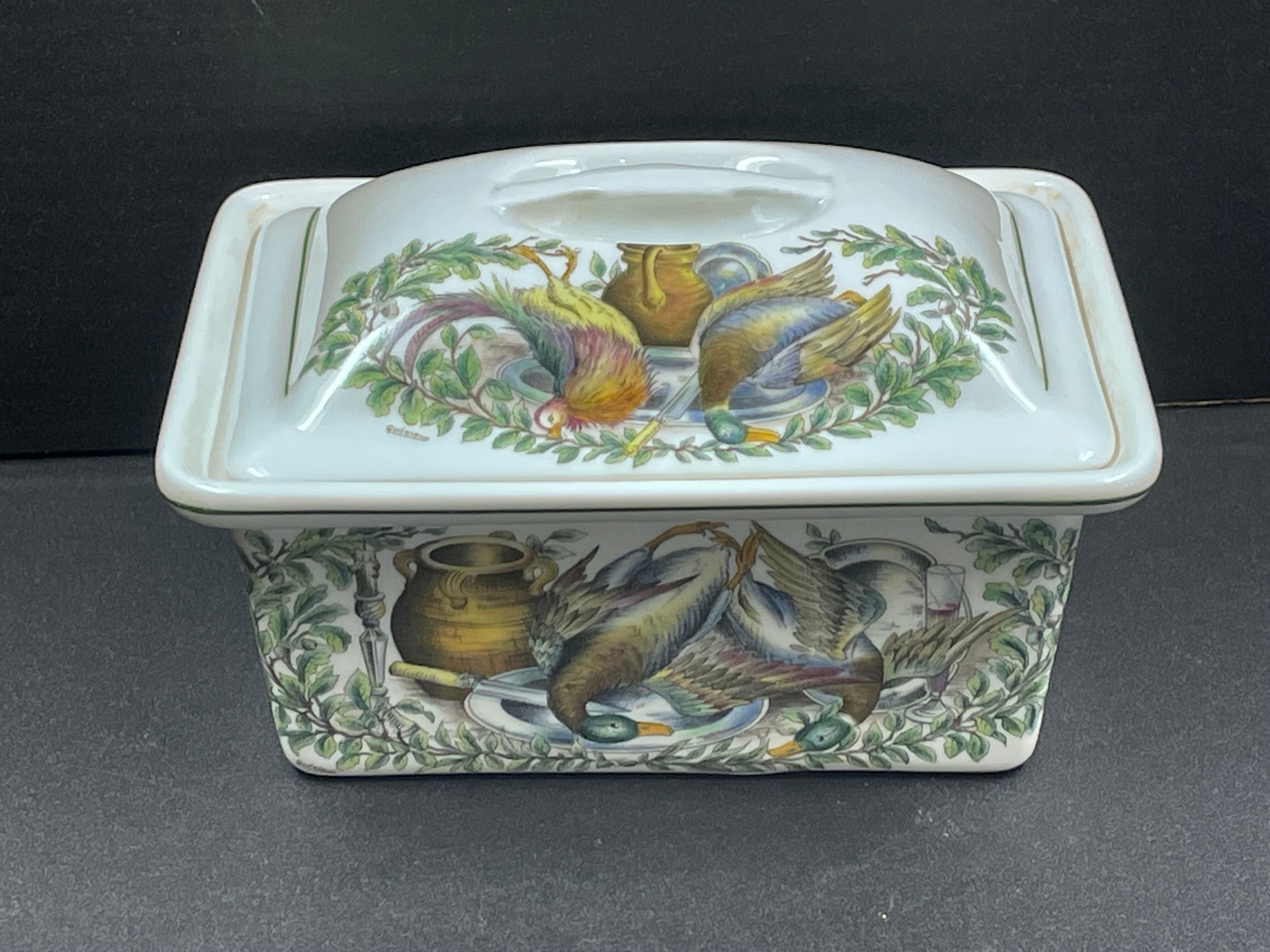 Terrine Pillivuyt chasse canard porcelaine décors de Paris Selency