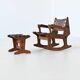 Angel Pazmino rocking chair and hocker Muebles de Estilo Ecuador 1960
