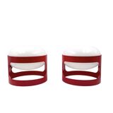 Joe Colombo, space age set of 2 mod. KD27 table lamps, Kartell Italy 1970s