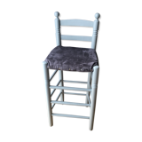 High chair in velvet fabric