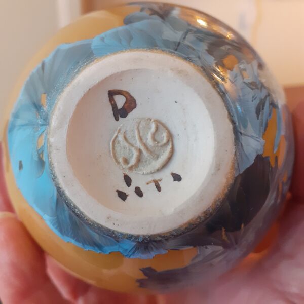 Soliflore en céramique à effet de cristallisation