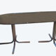 Table a manger verre fume vintage années 70