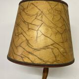 Rattan and bamboo plant holder floor lamp from the 70s