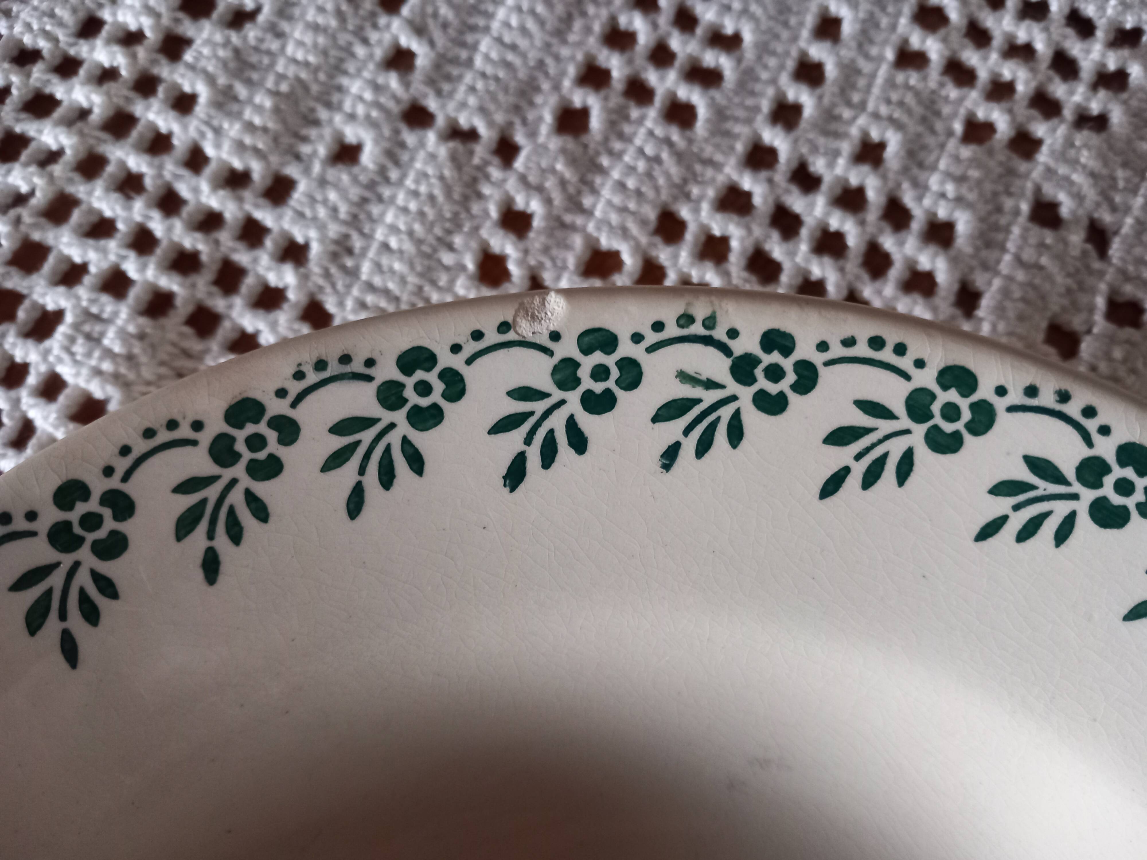 Lot de 3 assiettes creuses anciennes Terre de fer Choisy Le Roi