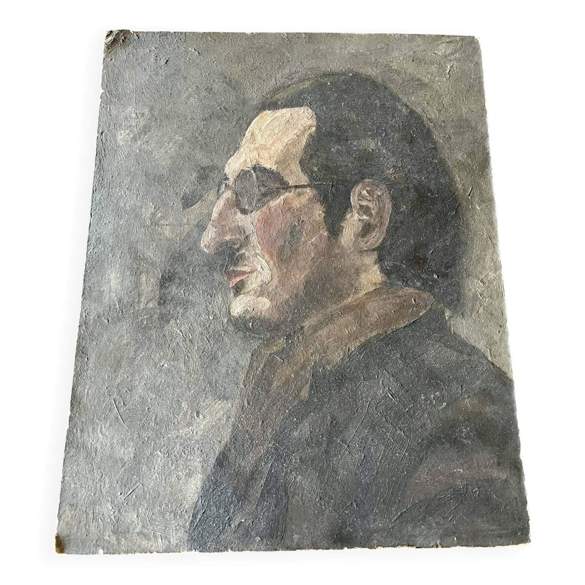 Old portrait of a man – painting on panel