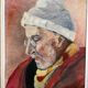 Antique painting, oil on canvas, portrait of a man, signed Y. Mercier Contart