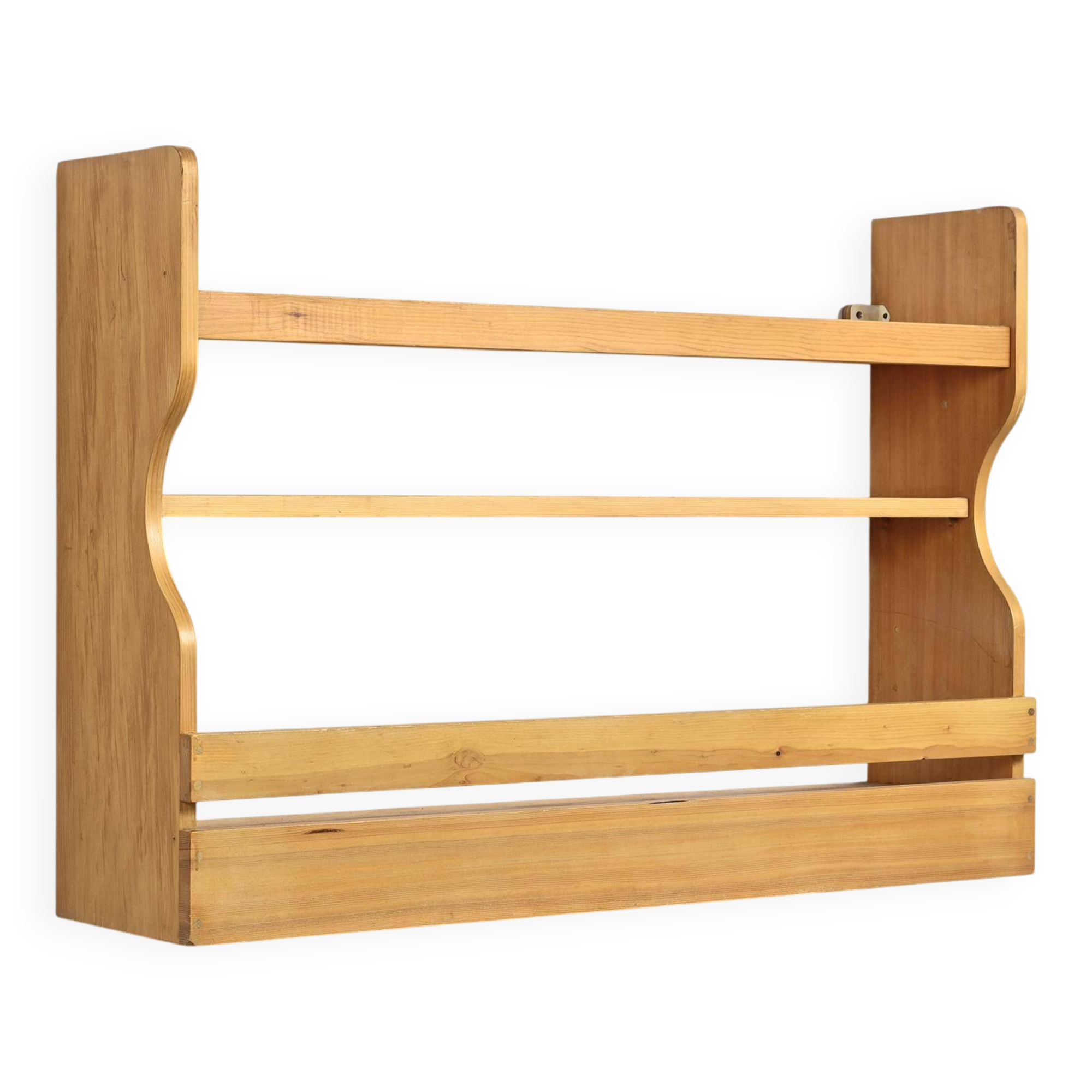 Pine wall-mounted sideboard, Les Arcs 1800, circa 1970