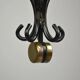 Chandelier en métal peint en noir avec des détails en cuivre – Gunnar Ander pour Ystad-Metall, Suède, années 1950