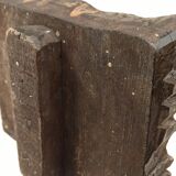 Set of three old ink pads on base