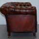Small Victorian leather Chesterfield sofa