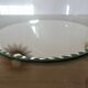 Old round, beveled, art deco mirror, 1940s-50s