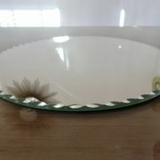 Old round, beveled, art deco mirror, 1940s-50s