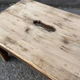 Rustic farm tabouret in fir