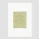 Collection de 6 peintures abstraites sur papier col. vert sauge signée Eawy