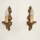 Pair Of Elegant Vintage French Traditional Style Bronze Single Wall Lights