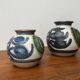 Cactus series round vases in ceramic from the mid-century modern Danish studio Søholm, 1960s, set of 2.