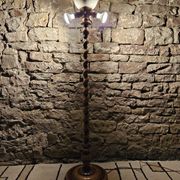 Lampadaire bois touné  Art Déco 1960