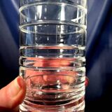 Set of 4 orangeade glasses water fruit juice in twisted crystal