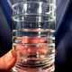 Set of 4 orangeade glasses water fruit juice in twisted crystal