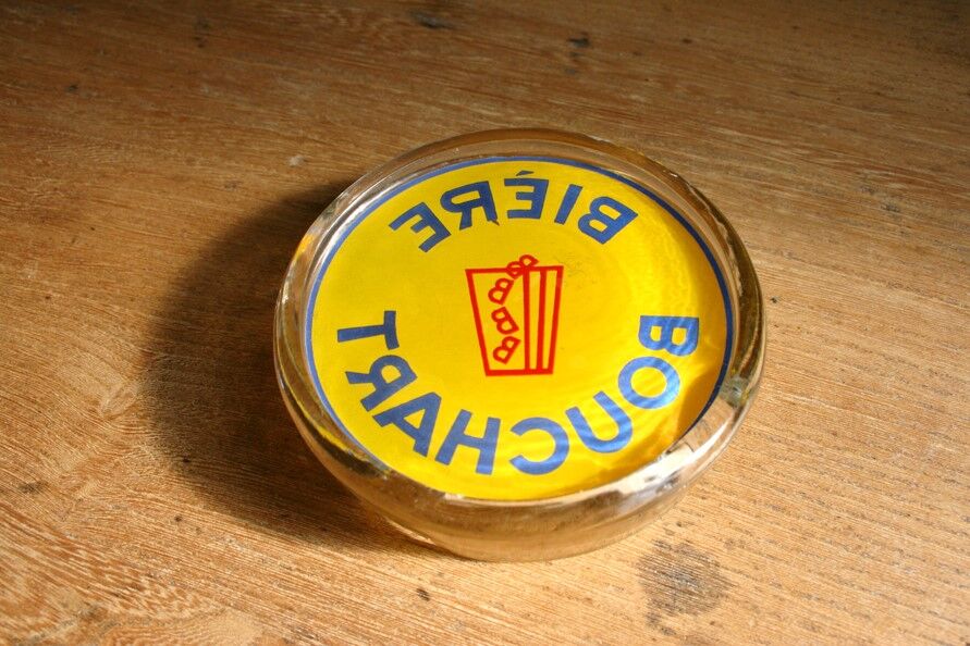 Vintage ashtray glass Beer Bouchart