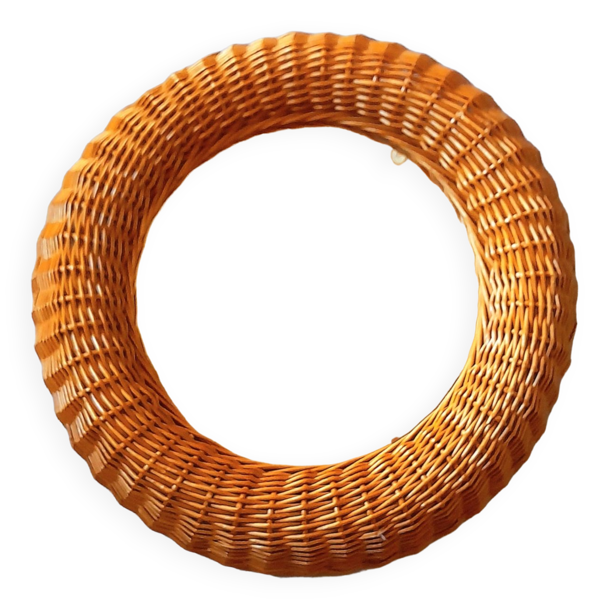 Rattan mirror 60s 47cm