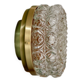 Vintage moulded glass wall or ceiling light globe