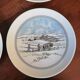 Série de 6 assiettes à dessert en porcelaine - Décors naifs hyvernaux