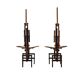 Italian Sculptural Wooden Chairs Sono by Anacleto Spazzapan, 1980s, Set of Two