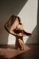 Sculptural lamp in burl wood