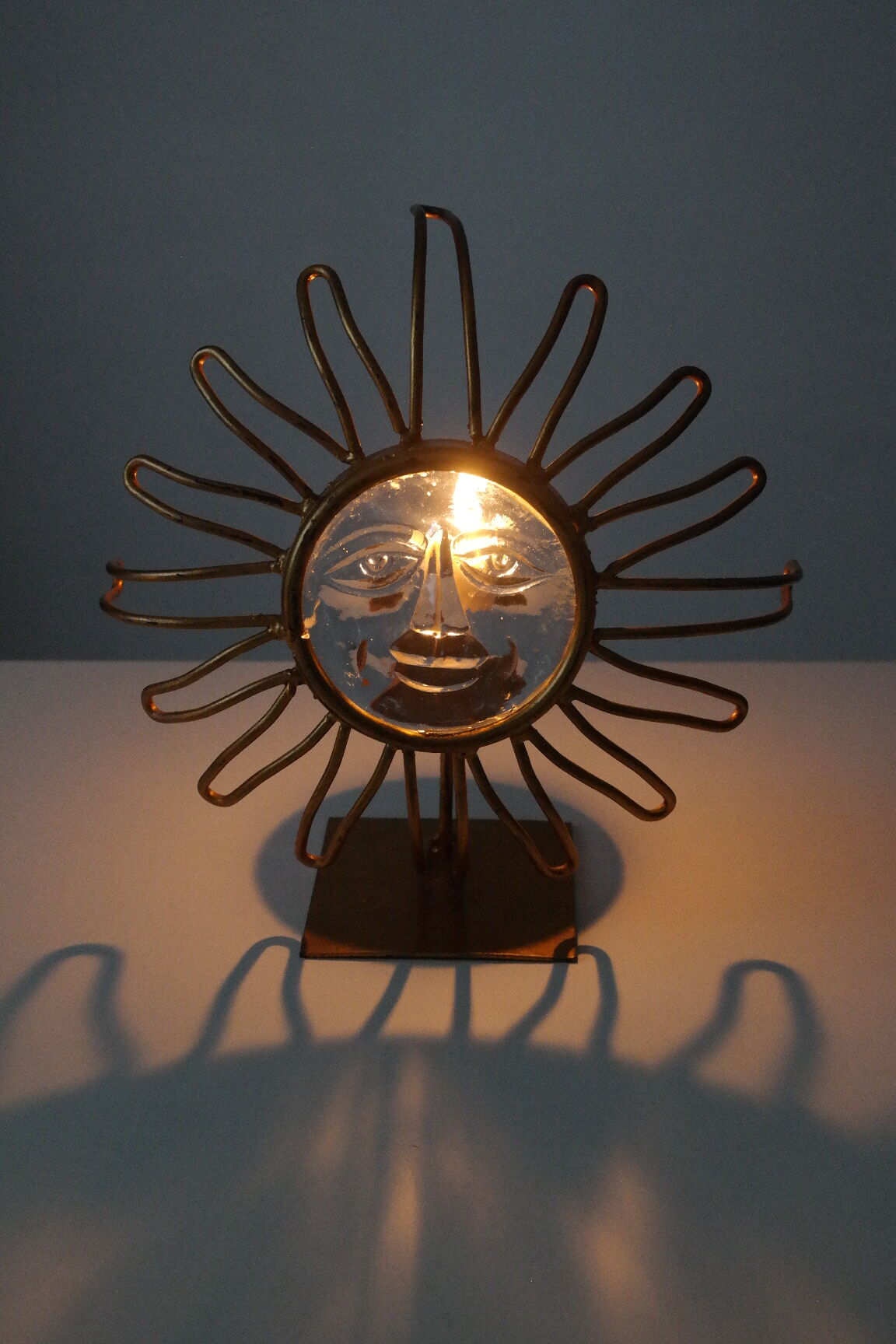 Vintage sun candlestick