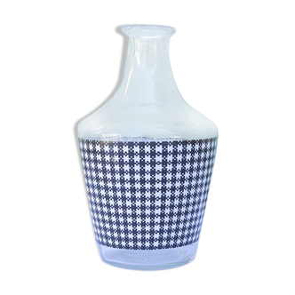 Tartan motif glass carafe