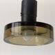 Flush mount in glass and yellow-brown metal by Seguso, 1950s, Italy.