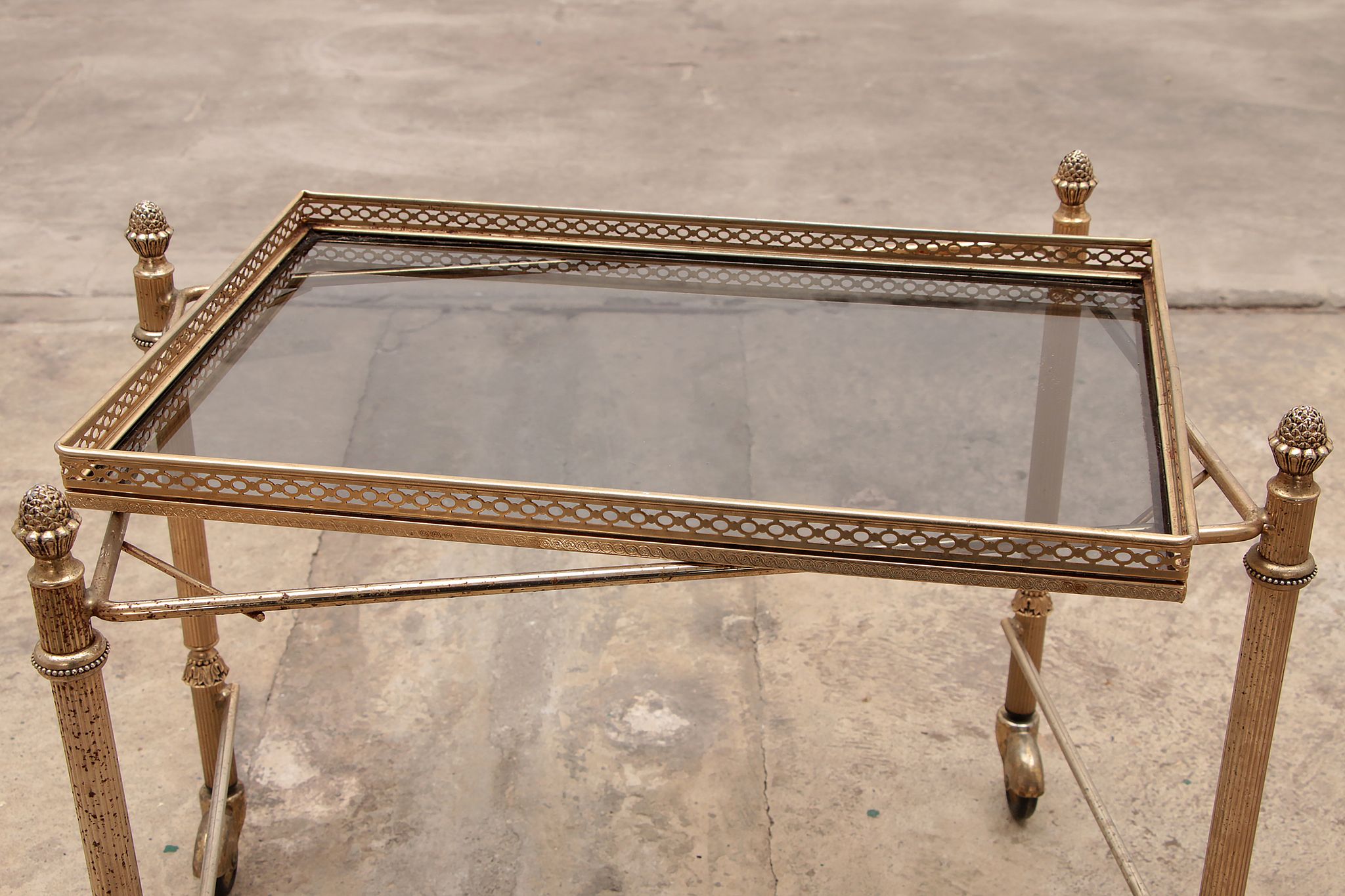 Trolleys three tables made in France in the 1950s.