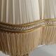 Brass foot lamp / silk lampshade