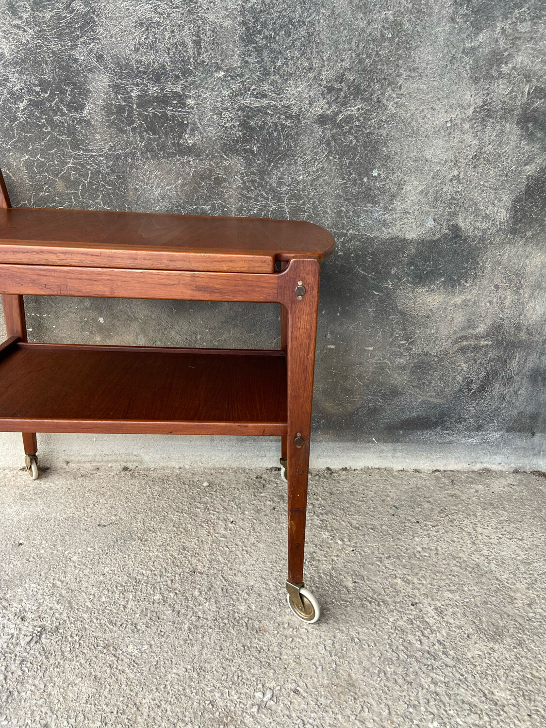 Teak kitchen trolley