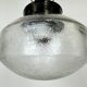 Industrial bakelite pendant light with frosted glass, 1970s