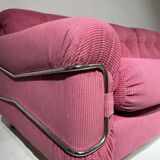 Three-seater corduroy sofa in pink, Piazzesi