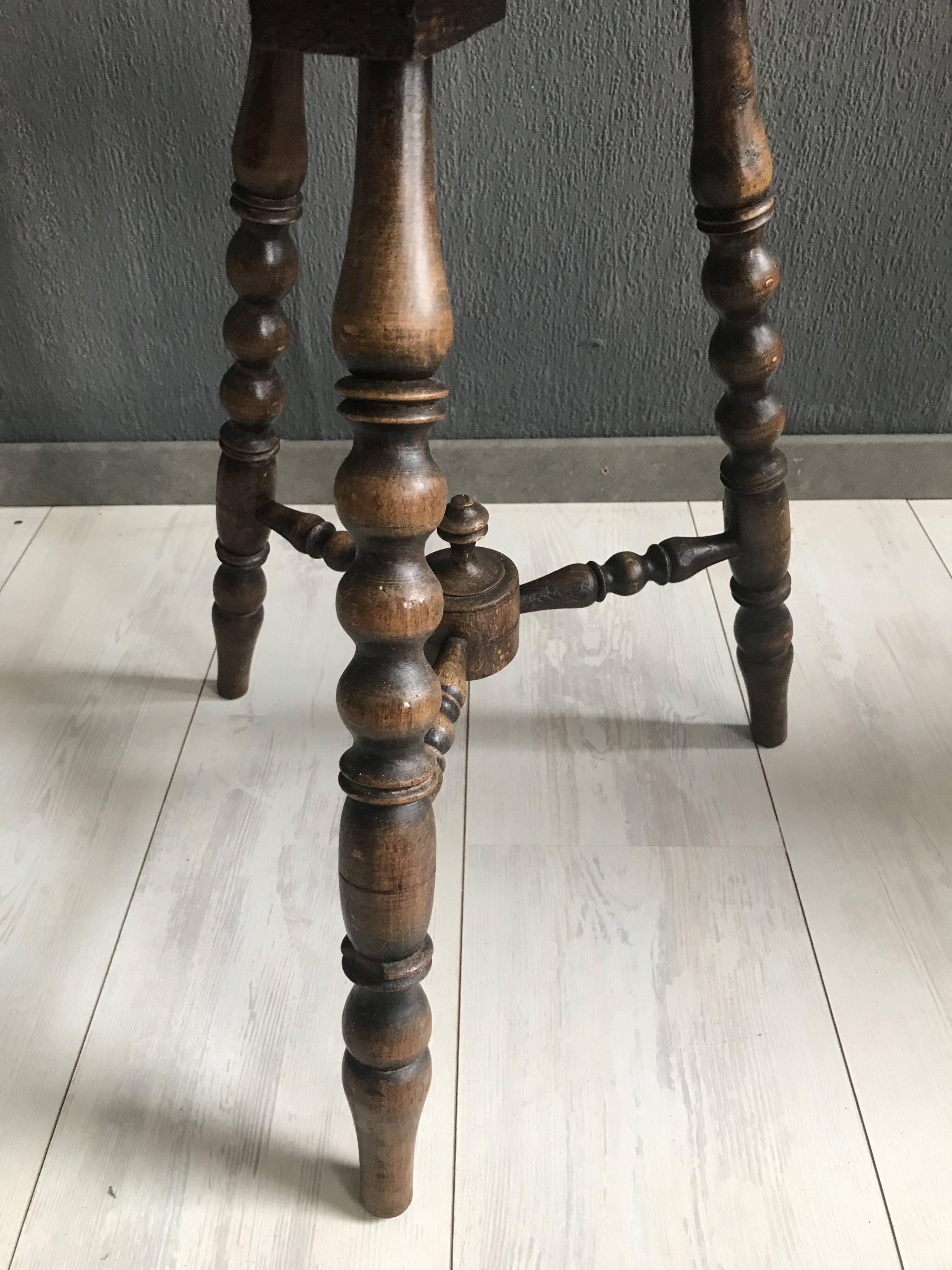 Antique Bobbin Sidetable Plantable 19th Century